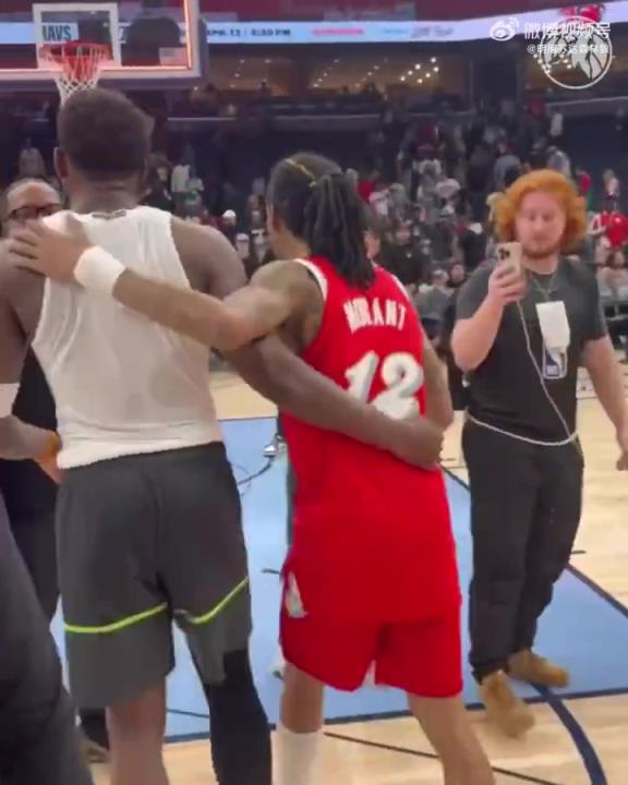 狼王&槍王惺惺相惜！華子賽后與莫蘭特相互致意！